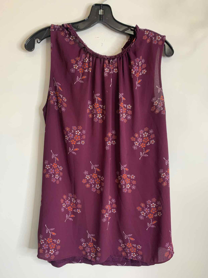 Loft Women Size M Burgundy sleeveless