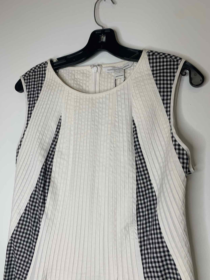 Women Size 12 Diane Von Furstenberg White sleeveless dress