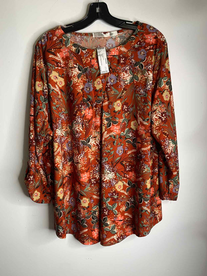Cure Women Size 2X rust long sleeve top